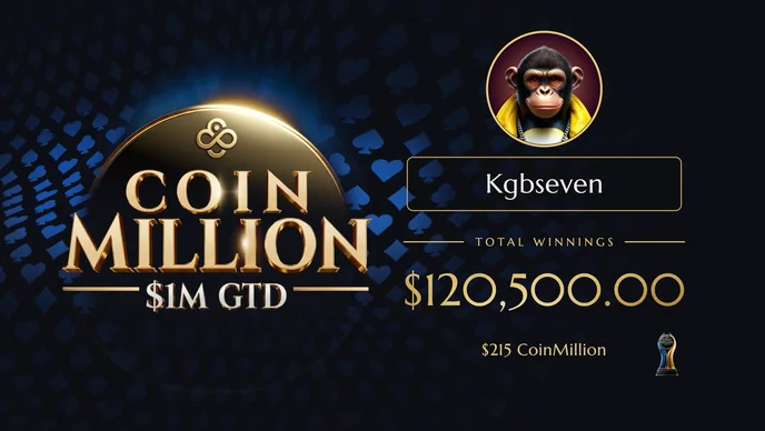 From $645 to $120,500: CoinPoker Newcomer Kgbseven Wins CoinMillion as $1M Event Goes Weekly